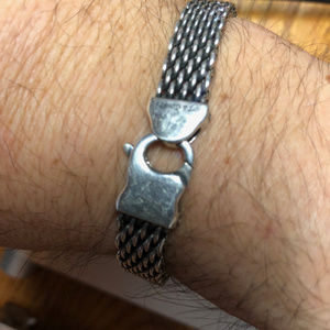 Tiffany & Co. 8" Oxidized finish Mesh Bracelet